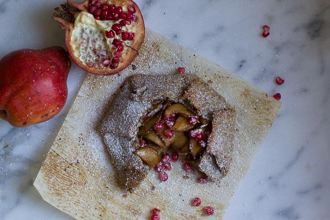 Vegan and Paleo Pear aGalette-easy, grain free and refined sugar free!