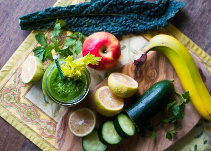 Get your greens with this low sugar green smoothie that will cleanse and detox your body in the most delicious way! This will become your go-to smoothie!