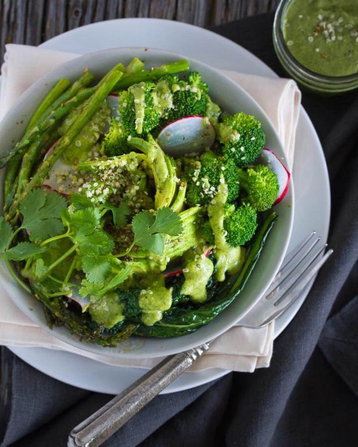 Vegan Green Goddess Bowl-get your greens with this delicious and healthy bowl